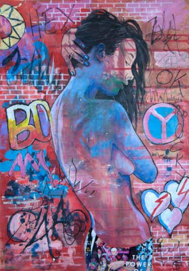 Painting titled "Graffiti Fantasy" by Stuart Dalby, Original Artwork, Acrylic