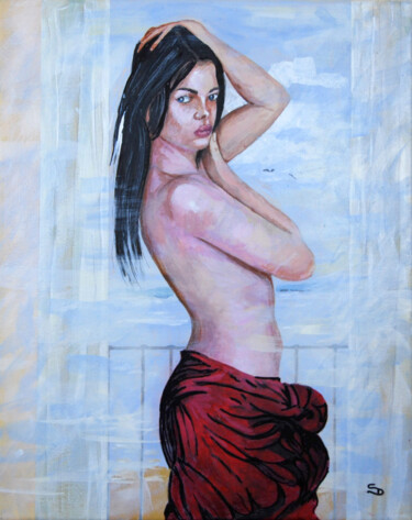 Painting titled "Senorita" by Stuart Dalby, Original Artwork, Acrylic