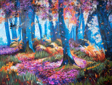 Peinture intitulée "Autumn Leaves" par Stuart Dalby, Œuvre d'art originale, Acrylique