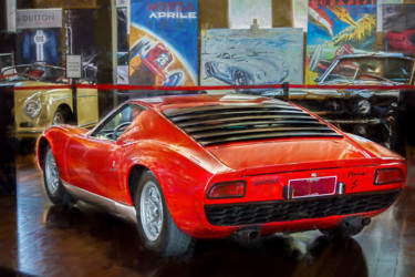 Fotografie getiteld "Red Lamborghini Mui…" door Stuart Row, Origineel Kunstwerk, Digitale fotografie
