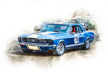 Fotografia intitulada "1968 Mustang" por Stuart Row, Obras de arte originais, Fotografia digital
