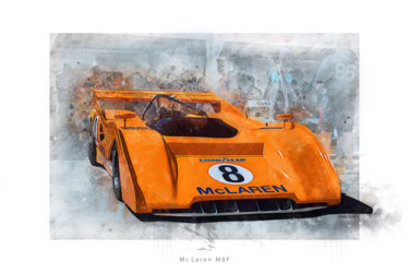 Photographie intitulée "Can-Am McLaren M8F" par Stuart Row, Œuvre d'art originale, Photographie manipulée
