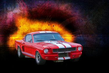 Photography titled "Red 1966 Mustang GT…" by Stuart Row, Original Artwork