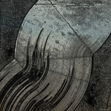 绘画 标题为“fleuve-120-x-120-cm…” 由Ali Sarmadi, 原创艺术品, 墨