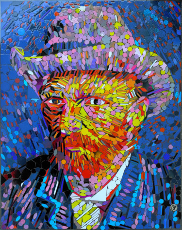 Collages titled "Vincent Van Gogh 1" by Van Gug, Original Artwork, Collages
