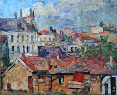 Les toits de Paris Collages intitulée "Les toits de Paris" par Van Gug, Œuvre d'art originale, Collages