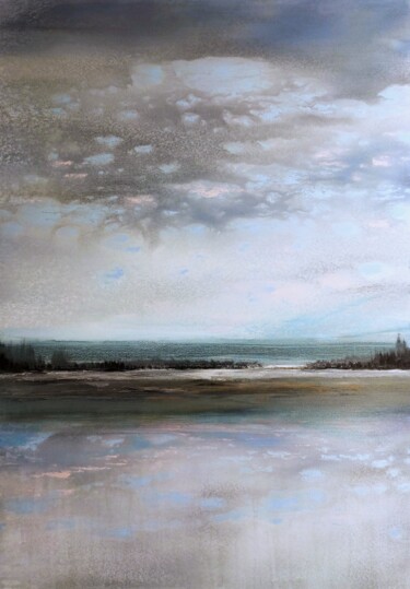 Malerei mit dem Titel "Cloudy" von Felix Günther, Original-Kunstwerk, Acryl