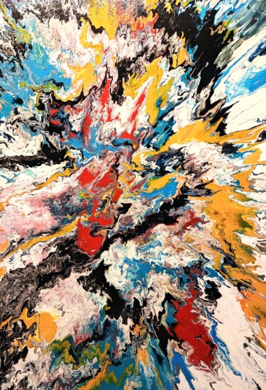 Painting titled "Battle of convictio…" by Felix Günther, Original Artwork, Acrylic