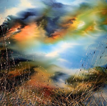 Peinture intitulée "Dream of clouds" par Felix Günther, Œuvre d'art originale, Acrylique