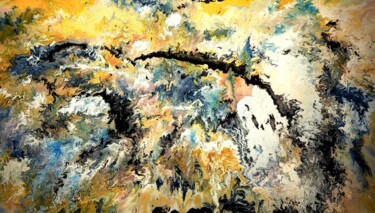 Malerei mit dem Titel "Warm autumn aura" von Felix Günther, Original-Kunstwerk, Acryl