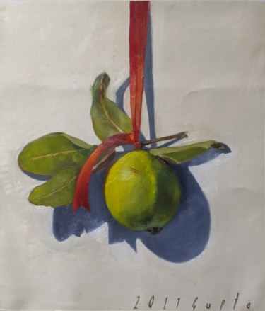 Painting titled "Hanging Guava" by Samiksha Gupta, Original Artwork, Oil