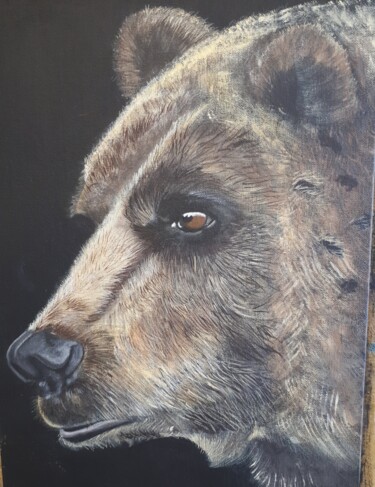 Painting titled "Медведь" by Stukanovskaia A, Original Artwork, Acrylic