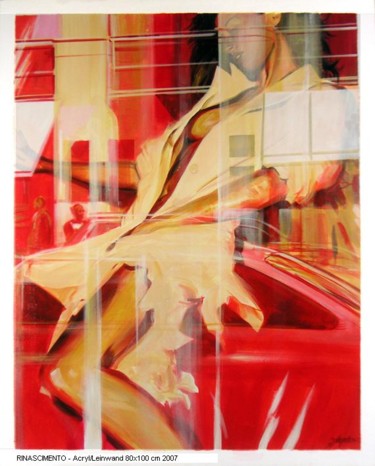 Pintura intitulada "rinascimento-acryl-…" por Tadeusz Stupka, Obras de arte originais, Óleo