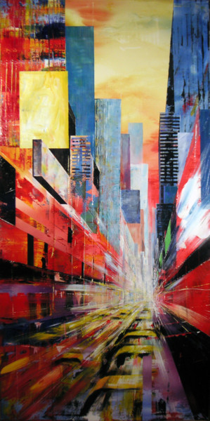 Картина под названием "urban-space-acr-lw-…" - Tadeusz Stupka, Подлинное произведение искусства