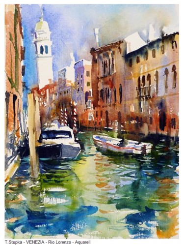 Pintura intitulada "venezia-rio-lorenzo…" por Tadeusz Stupka, Obras de arte originais
