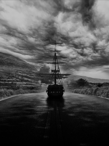 Cruise Road Digitale Künste mit dem Titel "Cruise Road" von Sir Gently, Original-Kunstwerk, 2D Digital Work