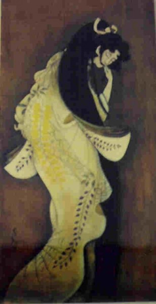 Painting titled "Oriental Woman" by Su Yurewich, Original Artwork, Oil