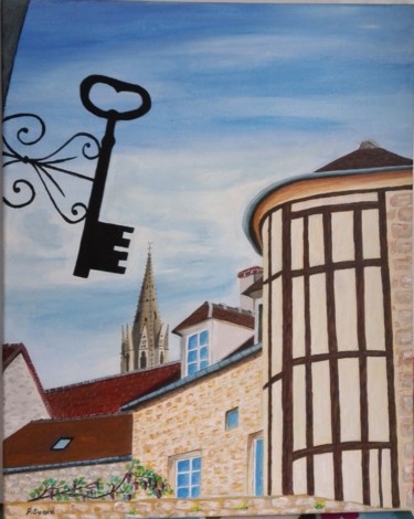 Peinture intitulée "Rue de la Treille/S…" par Francois Suard, Œuvre d'art originale, Acrylique