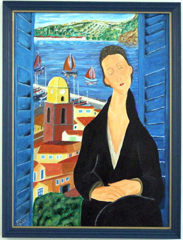 Painting titled "saint Tropez - joli…" by Francois Suard, Original Artwork, Acrylic