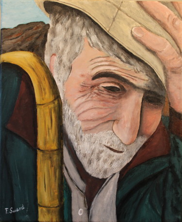 Peinture intitulée "Vieil Homme" par Francois Suard, Œuvre d'art originale, Acrylique