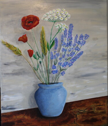 Peinture intitulée "Bouquet sauvage d'é…" par Francois Suard, Œuvre d'art originale, Acrylique