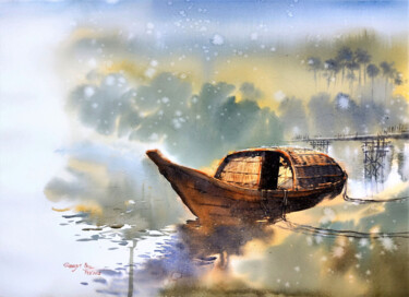 Peinture intitulée "The Pansi" par Subhajit Paul, Œuvre d'art originale, Aquarelle
