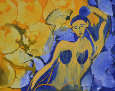 「Woman with no color…」というタイトルの絵画 Subi Sri Varshiniによって, オリジナルのアートワーク, アクリル