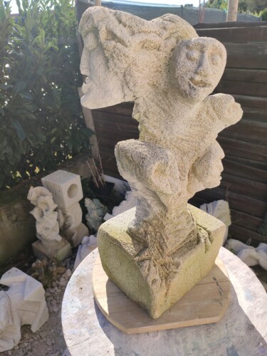 Caricatures Sculpture intitulée "Caricatures" par Sublim By Nadoumi, Œuvre d'art originale, Béton cellulaire