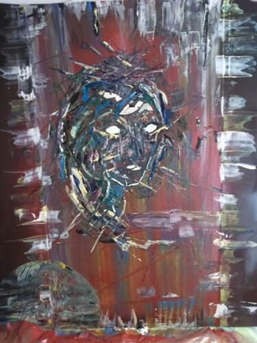 Painting titled "Icône" by Sublim By Nadoumi, Original Artwork, Acrylic