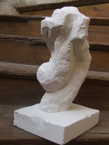 「ETREINTE」というタイトルの彫刻 Sublim By Nadoumiによって, オリジナルのアートワーク, 気泡コンクリート