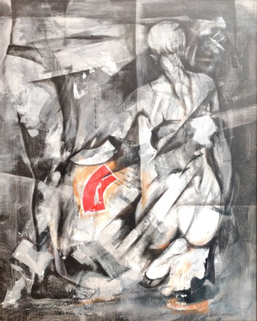 Painting titled "affrair" by Subodh Apot, Original Artwork, Acrylic