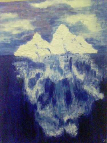 Peinture intitulée "iceberg" par Eliane Berset, Œuvre d'art originale