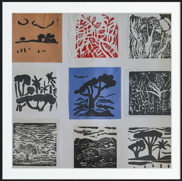 Impressões e gravuras intitulada "Landscapes II" por Suca, Obras de arte originais, Impressão de filme Montado em Cartão