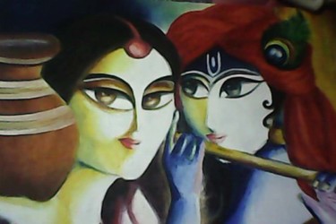 Картина под названием "rk2.jpg" - Sucharita Chatterjee Biddisa Art, Подлинное произведение искусства, Масло