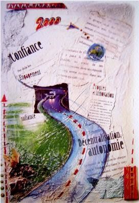 Peinture intitulée "Carte_de_Voeux_2002…" par Catherine Suchocka, Œuvre d'art originale