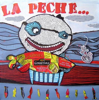Painting titled ""LA PECHE..."" by Catherine Suchocka, Original Artwork, Other