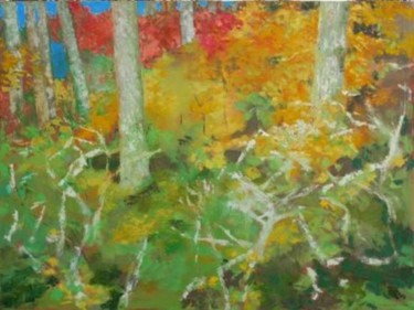 Malarstwo zatytułowany „Forest” autorstwa Krystyna Suchwallo, Oryginalna praca, Olej