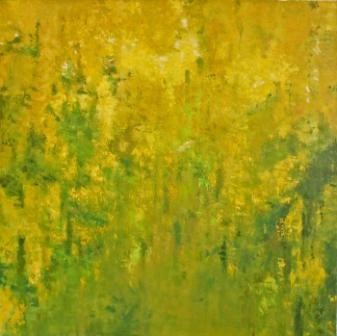 Malarstwo zatytułowany „Golden rain-Laburnum” autorstwa Krystyna Suchwallo, Oryginalna praca, Olej