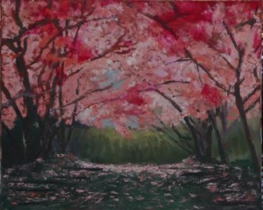 Malarstwo zatytułowany „Magnolias” autorstwa Krystyna Suchwallo, Oryginalna praca, Olej