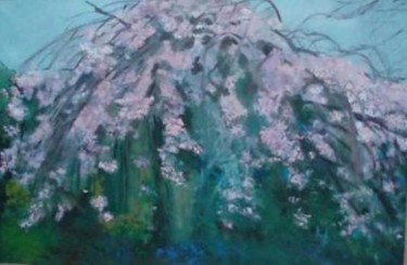 Malarstwo zatytułowany „The cherry blossom” autorstwa Krystyna Suchwallo, Oryginalna praca, Olej