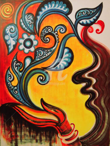 Painting titled "gitanjali.jpg" by Sudakshina Ghosh Nee Datta, Original Artwork