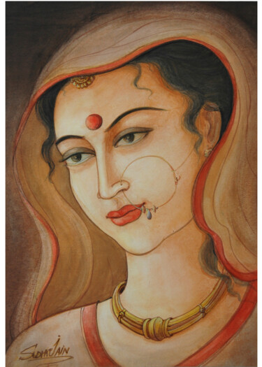 Painting titled "GRACE" by Sudha Sama, Original Artwork