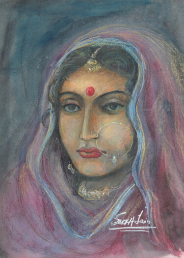 Painting titled "MYSTRIOUS" by Sudha Sama, Original Artwork
