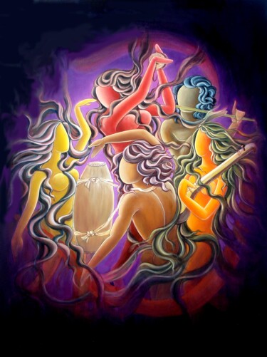 Painting titled "ep-33-divine-music-…" by Sudha Sama, Original Artwork