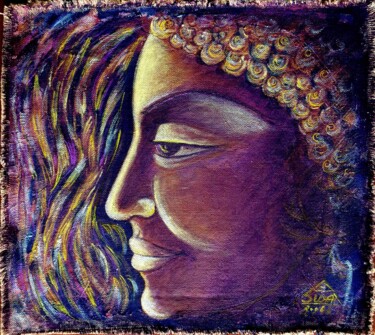 Painting titled "ep-36-buddha-acryli…" by Sudha Sama, Original Artwork