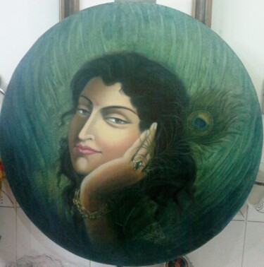 Painting titled "RADHIKA" by Sudha Sama, Original Artwork, Oil