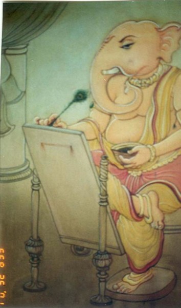 Painting titled "Ganesha" by Sudha Sama, Original Artwork