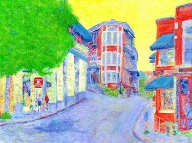 Painting titled "Eureka Springs" by Sue Brown, Original Artwork, Acrylic Mounted on Wood Stretcher frame