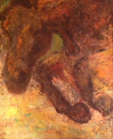 Painting titled "Far Away" by Sue Cahill, Original Artwork, Oil