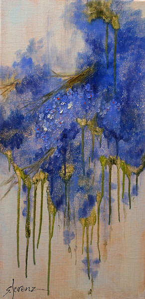 Painting titled "Weeping Wisteria" by Sue Lorenz, Original Artwork, Oil